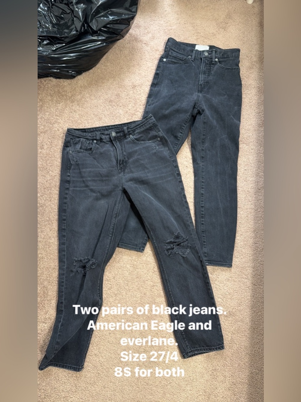 American Eagle Outfitters Black High-Rise Women's Jeans